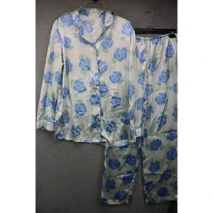 Croft & Barrow Intimates Satin Floral Pajama Set-Size Medium
